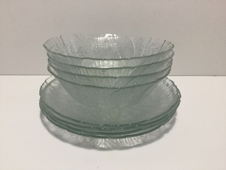 Dessertsaladsoup Plates Bowls Glassware Salad Bowls Bread Plates Usa Arcoroc U1c Canterbury Crocus U1d Vintage Glass Plates And Bowls Kitchen Dining Home Living Dongduongland Com Vn