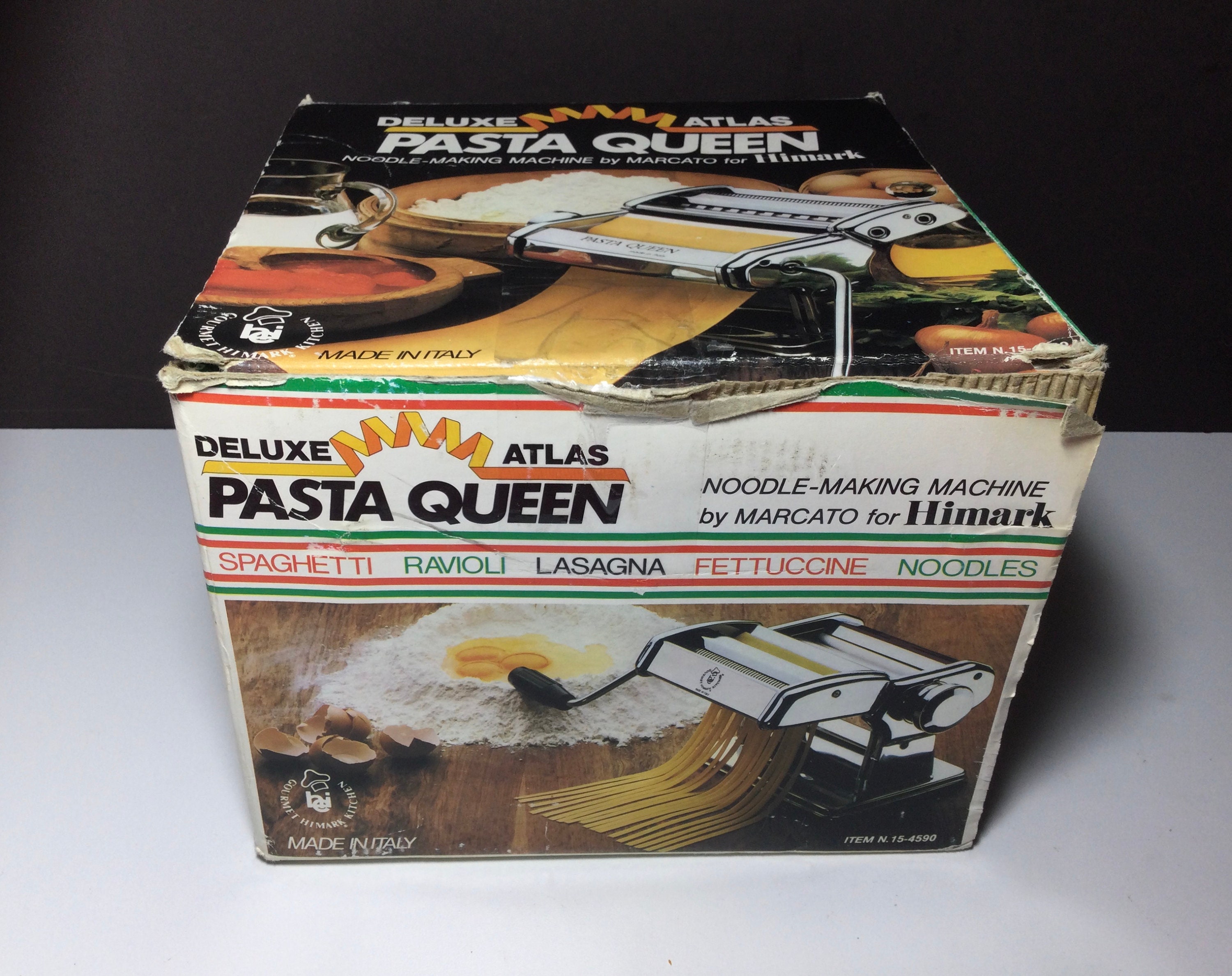 Vintage Atlas Pasta Queen Chrome Steel Pasta Maker by Marcato 
