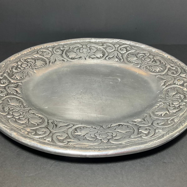 Wilton Pewter Oval Serving Tray, Platter, Safe For Cooking USA Vintage Dishes