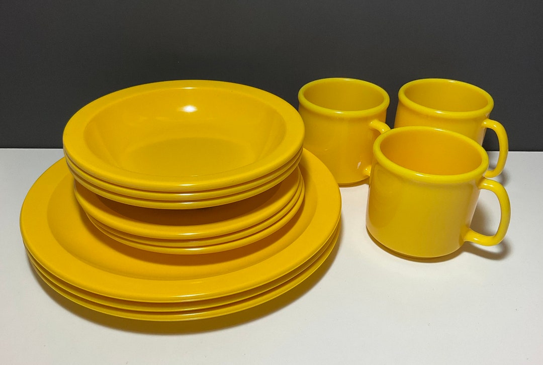 Dallas Ware USA Melamine Dining Set 12 Pieces, Camper, Vintage Dishes ...