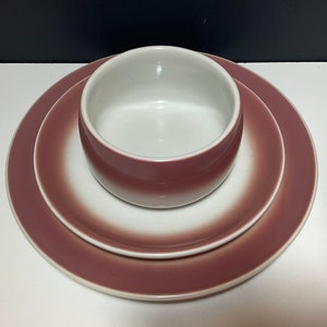 3 Pieces Sandwich Soup Set Restaurant Ware, Mayer USA Bouillon Bowl Vintage Dishes