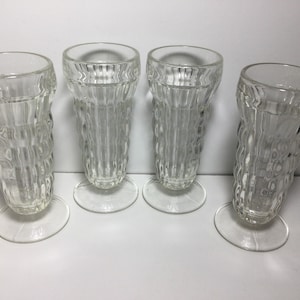 4 Vintage Hostmaster Pilsner Glasses - 1940s New Martinsville