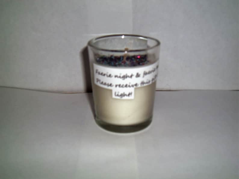 Small blue fairy candle