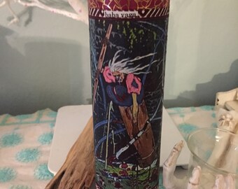 Baba Yaga novena style candle
