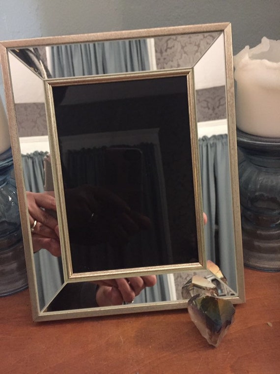 Mirrored Frame Black Scrying Mirror Mirrored Frame Black Scrying Mirror