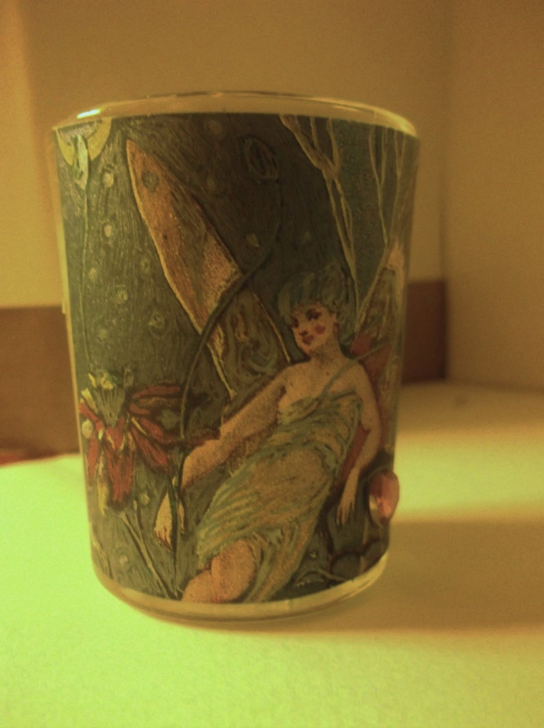 Small blue fairy candle
