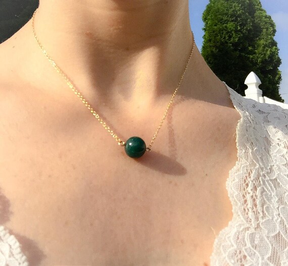 Simple jade online necklace