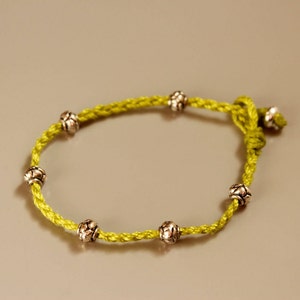 Simple braidedbracelet, minimal braided bracelet, braided bracelet, cord bracelet, silver charm bracelet