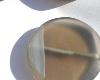 very large agate pendant 40 mm hole 4 mm drilled on both sides beige