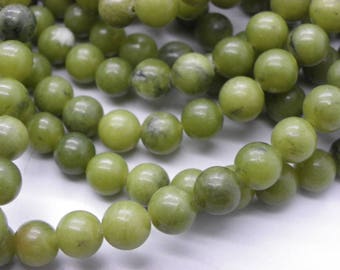 48 Nanyangt green jade 8 mm khaki Green