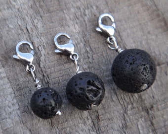 Essential oil diffuser. Aromatherapy lava rocks. Volcanic stone Stainless steel. Personalize your jewelry necklace bracelet. Lava bead charm