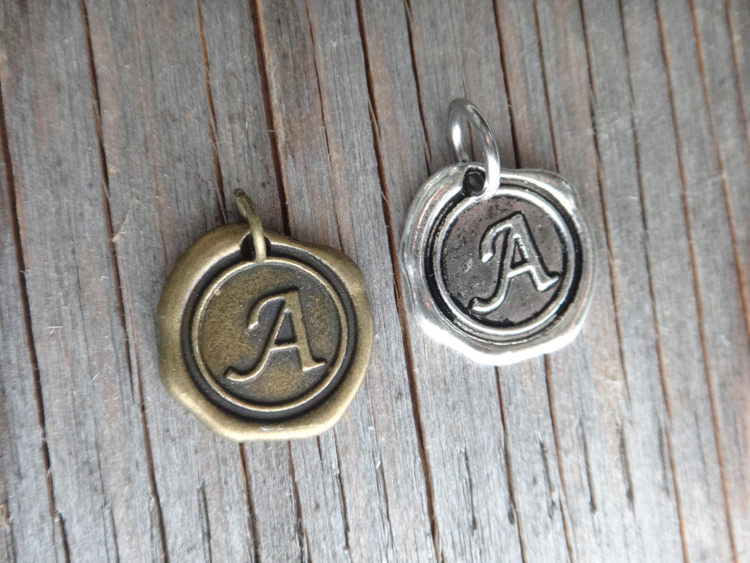 Wax Seal Initial Jewelry – Initial & Letter Charms - Waxing Poetic