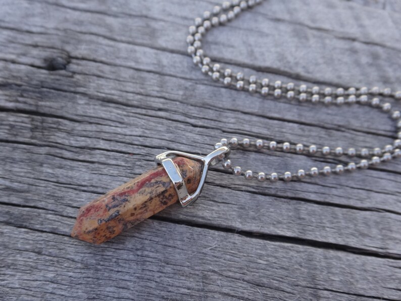 leopard skin jasper necklace leopard skin jasper necklace