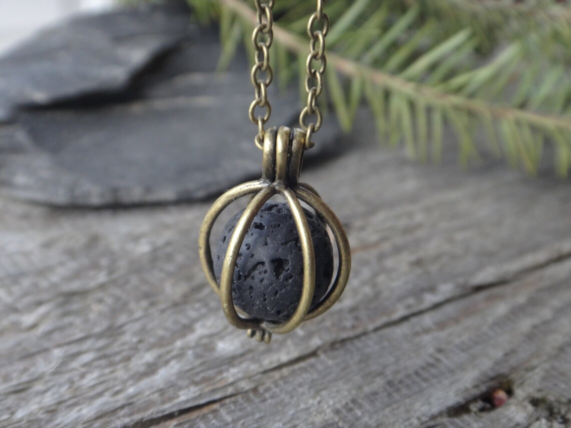 Diffuser Necklace. Lava Bead Aromatherapy. Healing Necklace. Etsy