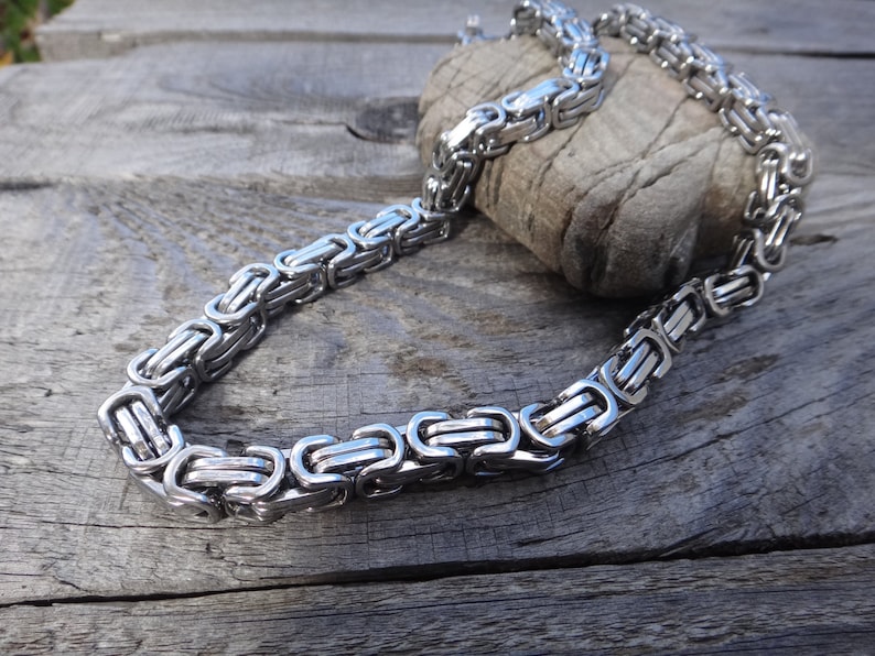 Men's Stainless Steel Chain. Coarse Mesh Chain of 8 Mm. Etsy Canada