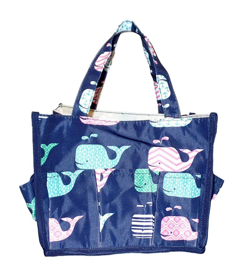 Small Fashion Organizing Tote Bag 12 Outside Pockets Etsy