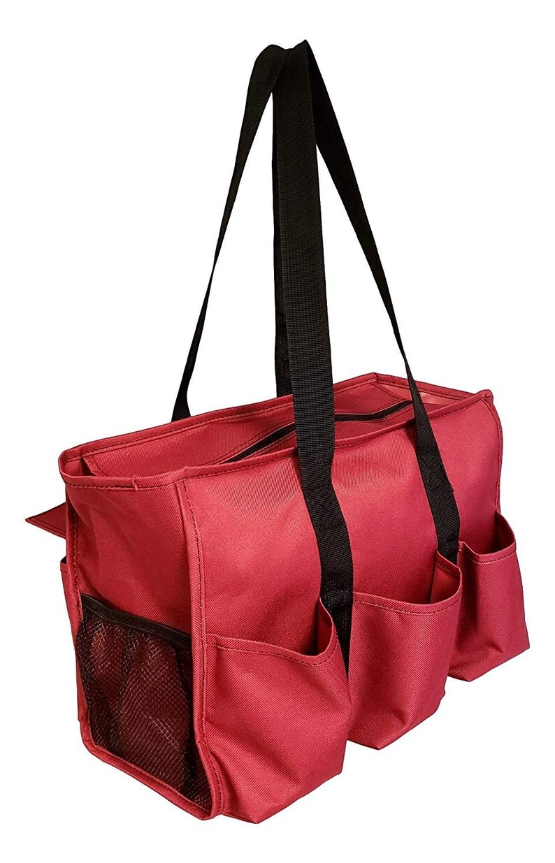 Solid Color Zipper Top Organizing Game Day Tote Diaper Bag Etsy