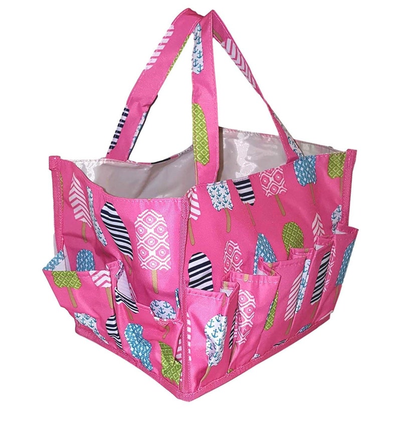 Small Fashion Organizing Tote Bag 12 Outside Pockets Etsy