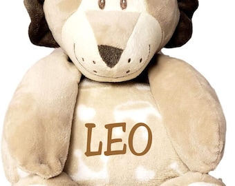 Personalized Lion Plush Toy with Embroidered Name on Blanket Kids for Baby Girl Or Boy Newborn Toddlers