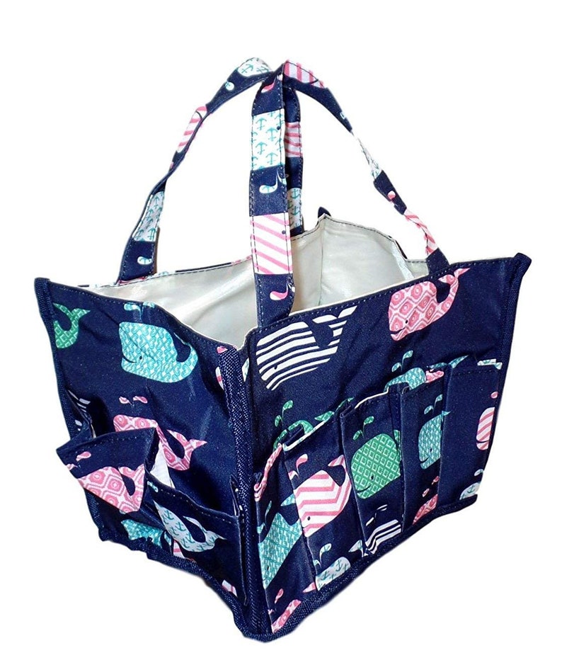 Small Fashion Organizing Tote Bag 12 Outside Pockets Etsy