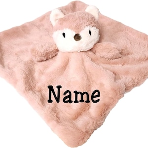 SONA G DESIGNS Personalized Plush Fox Baby Lovey Lovie Security Blanket