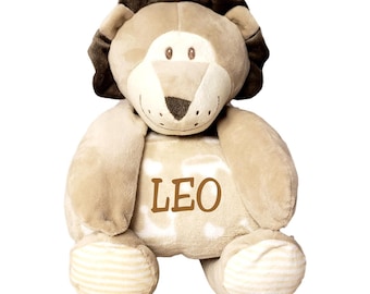 Personalized Soft Lion Plush & Baby Blanket Gift Set - 9.5" Stuffed Animal