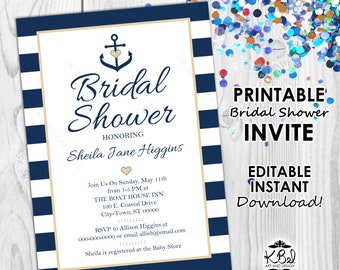 nautical invitation etsy