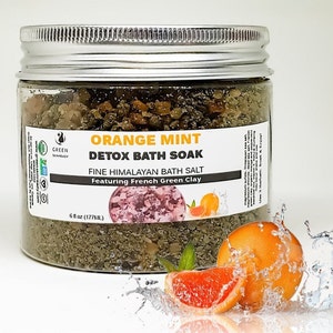 Orange Mint Luxury Detox Himalayan Salt Soak
