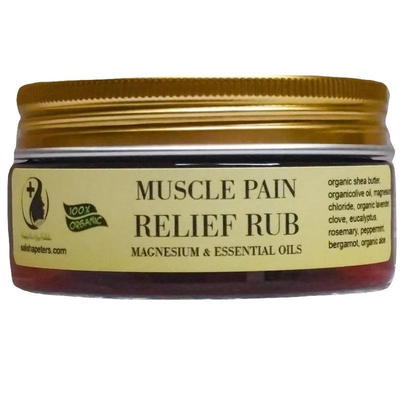 Muscle Pain Relief Rub With Magnesium And Lavender Etsy