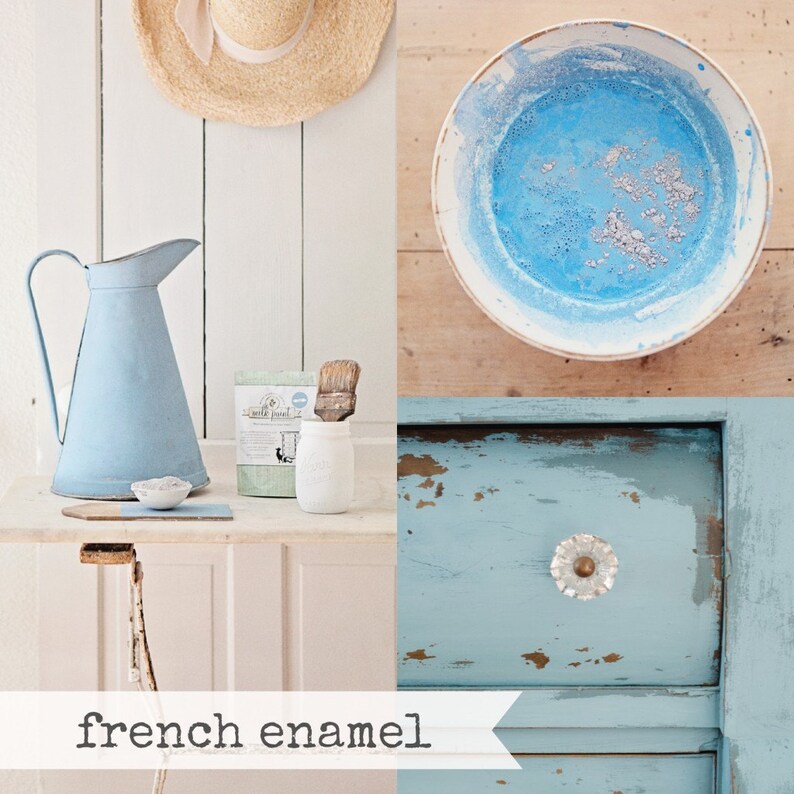 Miss Mustard Seed Milk Paint French Enamel Blue Paint Blue Etsy