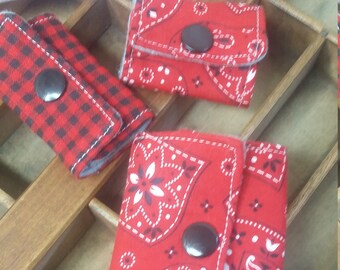 Red Bandana Cord Keepers: Phone, Tablet, Laptop Cord Organizer - Set of 3