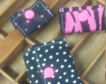 Fabric Cord Keepers: Hot Pink & Black, Tech Organizers