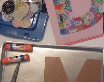 Monogram Collage Craft Kit: Eco-Friendly DIY Project