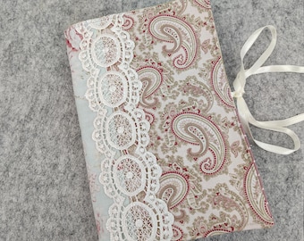 Junk Journal Starter Kit - Pink Paisley & Lace - Beginner Friendly, Fabric Journal, Diary, Memory Keeper