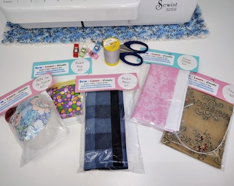 Beginner Sewing Kit Bundle #3: 5 Easy DIY Projects with Video Tutorials
