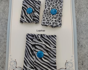 Zebra & Cheetah Print Cord Keepers: Phone, Tablet, Laptop - Set of 3