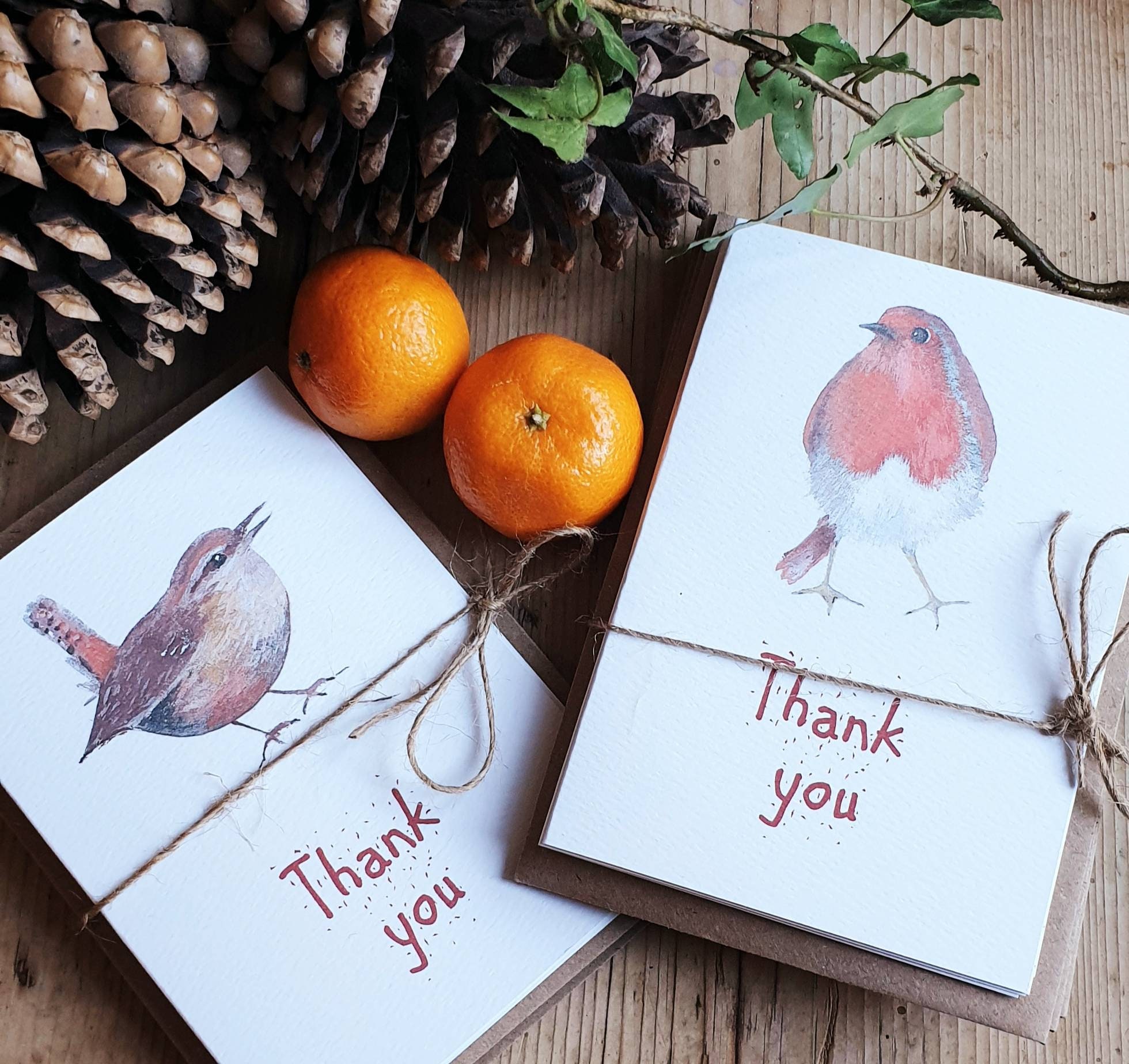 Thank You Cards. Robin or Wren Cards. British Bird. Bird Card ...