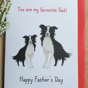 Border Collie Vatertagskarte. Lustige Karte. Border Collie lustige Karte. Hundevatertagskarte. humorvolle Border Collie Karte. Border Collie