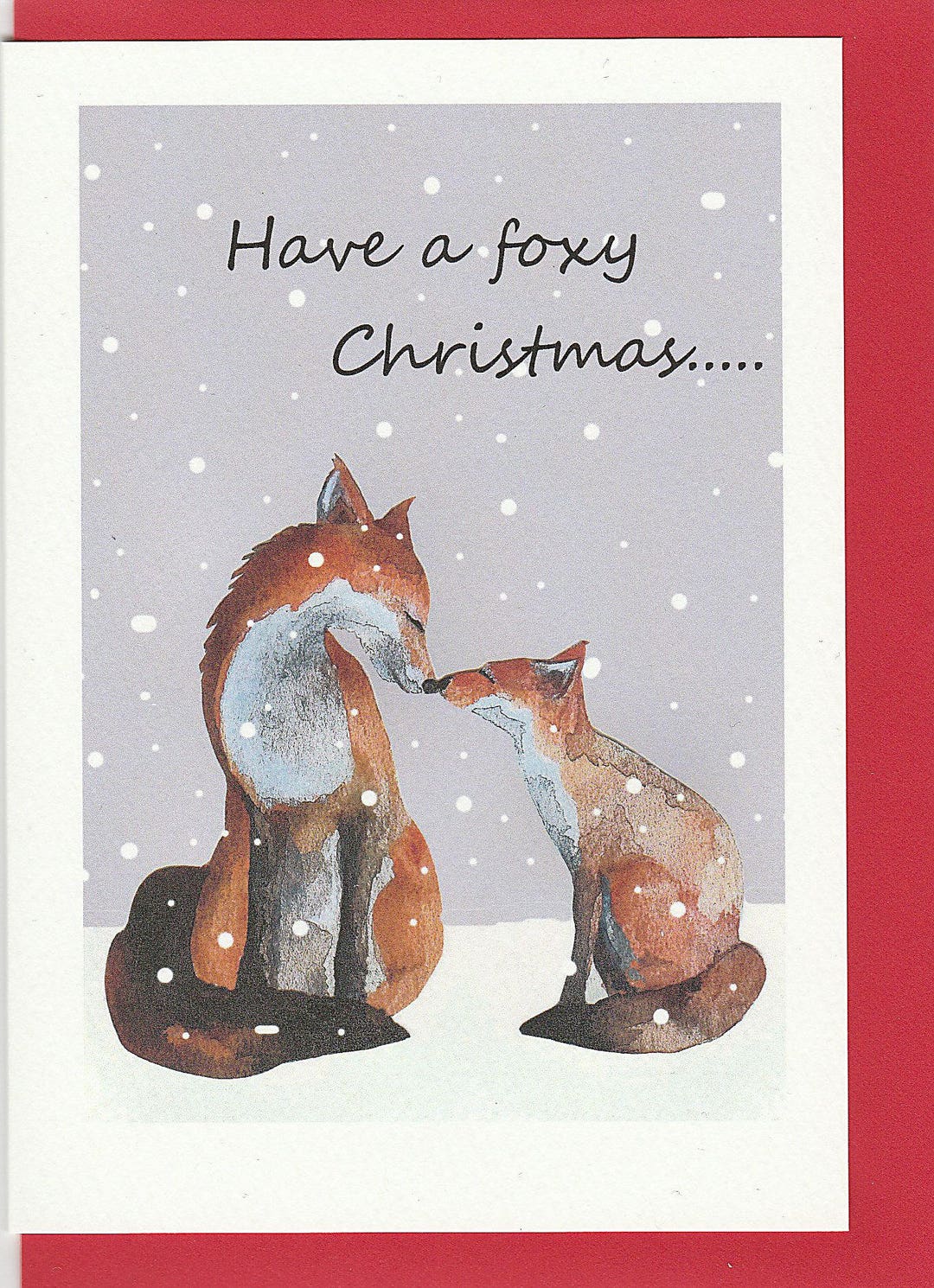 Fox Christmas Cards. Christmas Cards. Christmas Card With a Fox. Unique Artwork. Red Fox