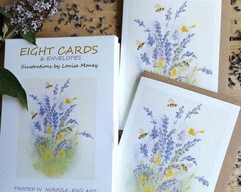 Original Art Lavender Note Card