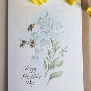 Vergiss mich nicht Muttertagskarte. Vergiss mich nicht Aquarell Karte. Karte mit Blumen. Vergiss mich nicht Geschenk. Vergiss mich nicht. Muttertag