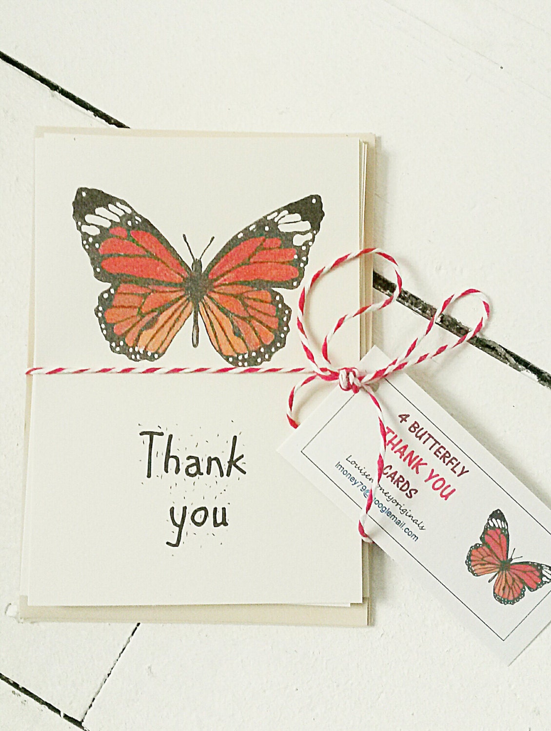 Carte remerciement • Papillons