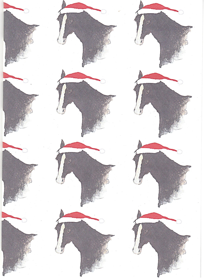 Horse Christmas Wrapping Paper. Wrapping Paper With a Horse. Etsy