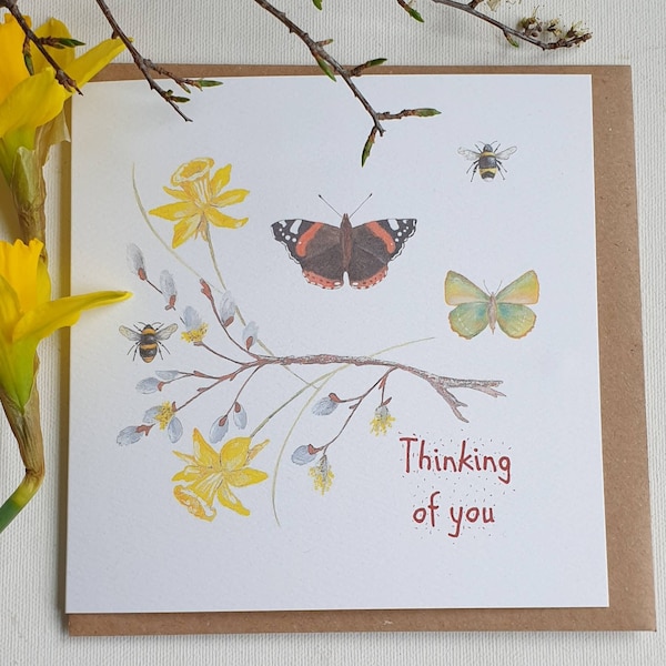 Butterfly Thinking of You Card - Etsy