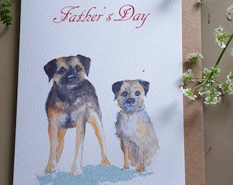Border Terrier Father's Day card. Funny card. border terrier funny card. dog fathers day card. humourous.border terrier card. Border terrier