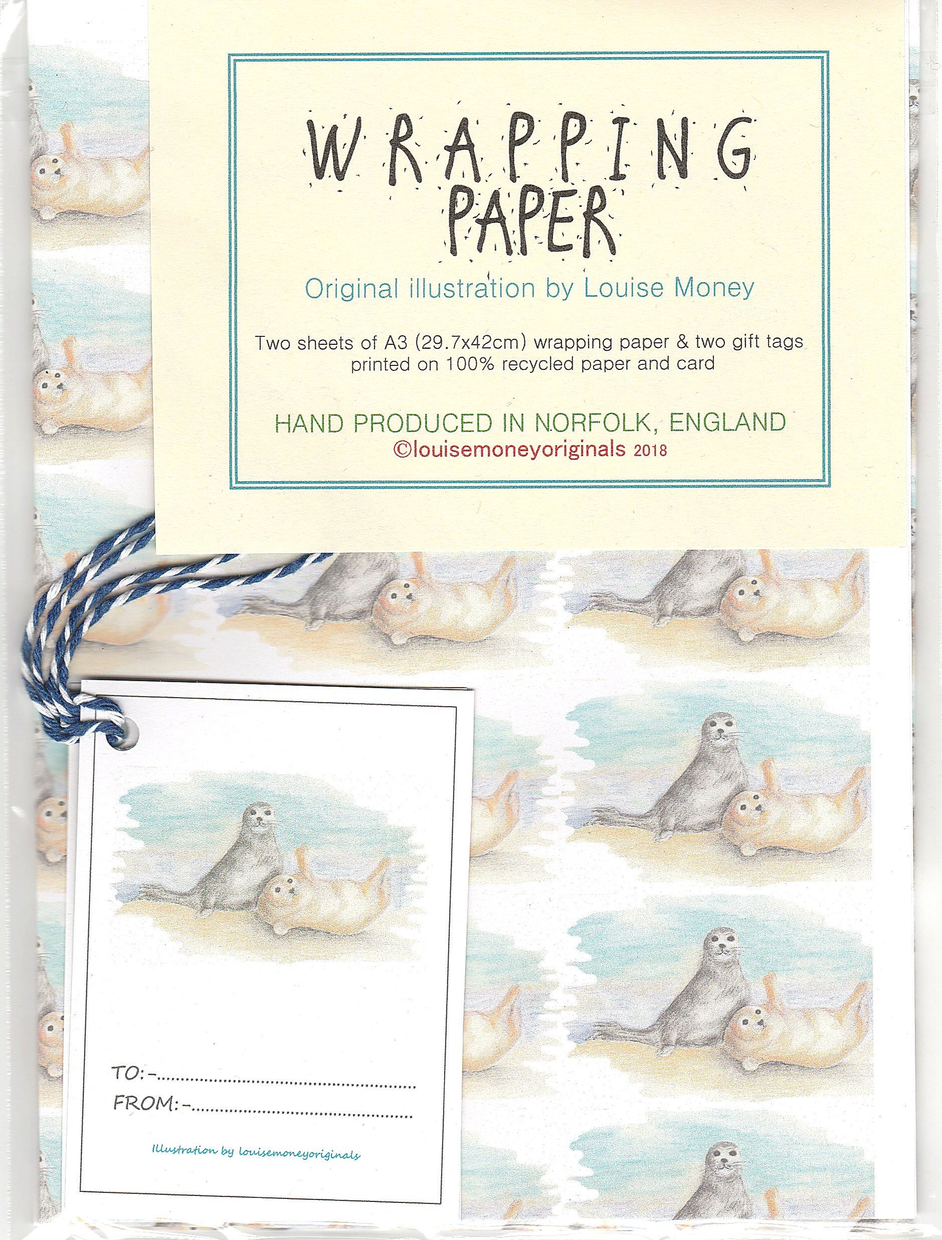 Seal Wrapping Paper. Wrapping Paper With Seals. Original Artwork ...