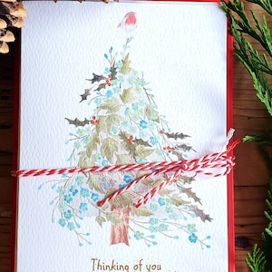 Oublie-moi pas la carte de Noël. Oubliez-moi pas carte aquarelle. Carte avec des fleurs. Oublie-moi pas de cadeau. Oublie-moi pas présent. Paquet de six