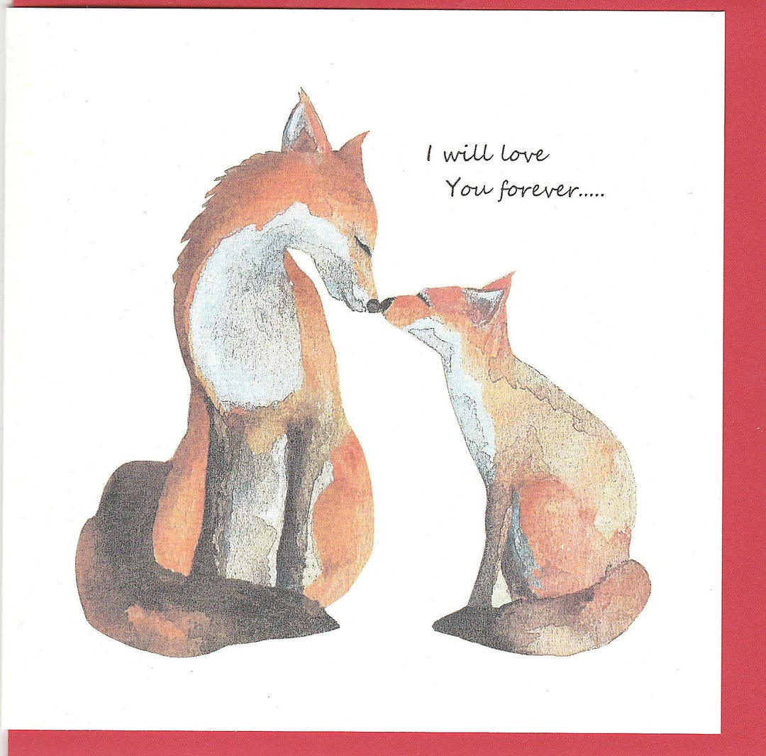 Fox Valentine Card. Valentine Card. Red Fox Funny Card. Fox Valentine ...