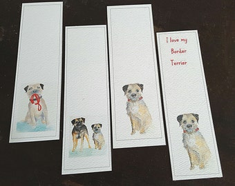 Border Terrier bookmark. Bookmark with a border terrier. border terrier gift. Hand cut bookmark. Unusual gift. dog gift.