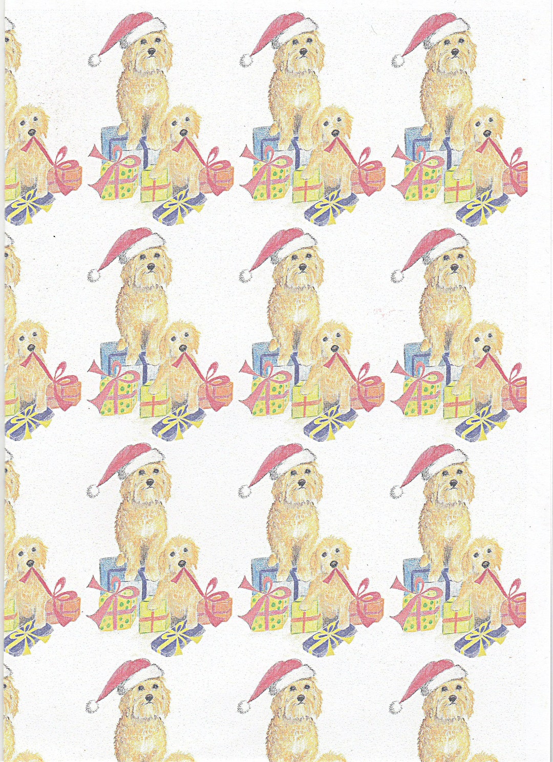 Cockapoo Christmas Wrapping Paper. Wrapping Paper With a Cockapoo ...